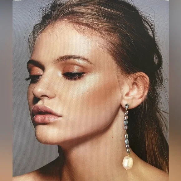 🎁Madewell Iridescent Gray and Pearl Drop Earrings-🎁Black Friday 20% off now! - Picture 4 of 5